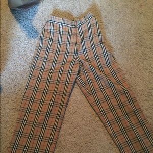 High waisted Burberry golf pants-